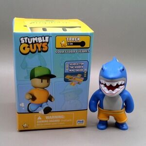 Stumble Guys Megalodon Shark Collectible Figure PMI Blue Vinyl Toy with Box 2023